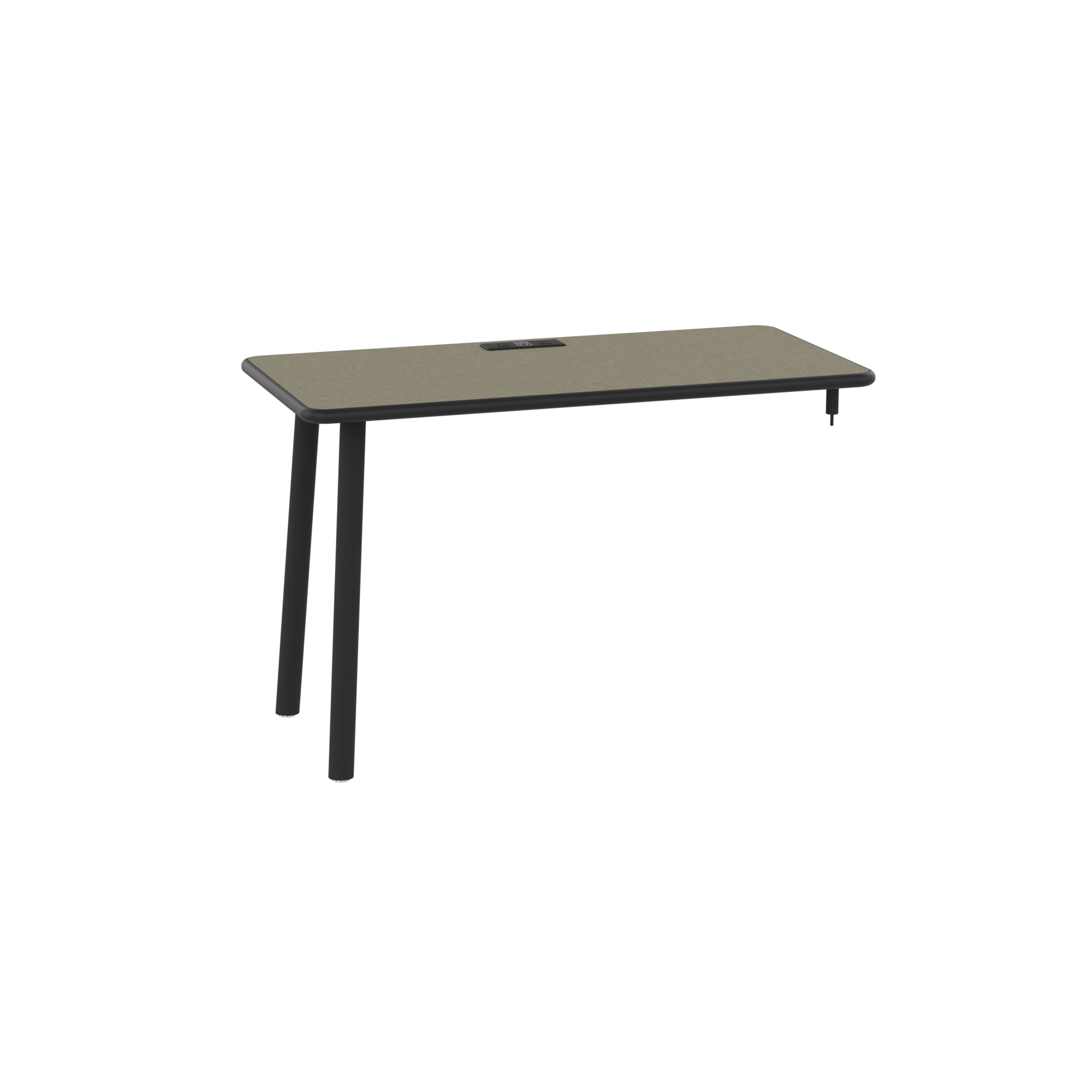 X-233-FFI_47.5inch Freestanding Desk With Pin Legs And Power